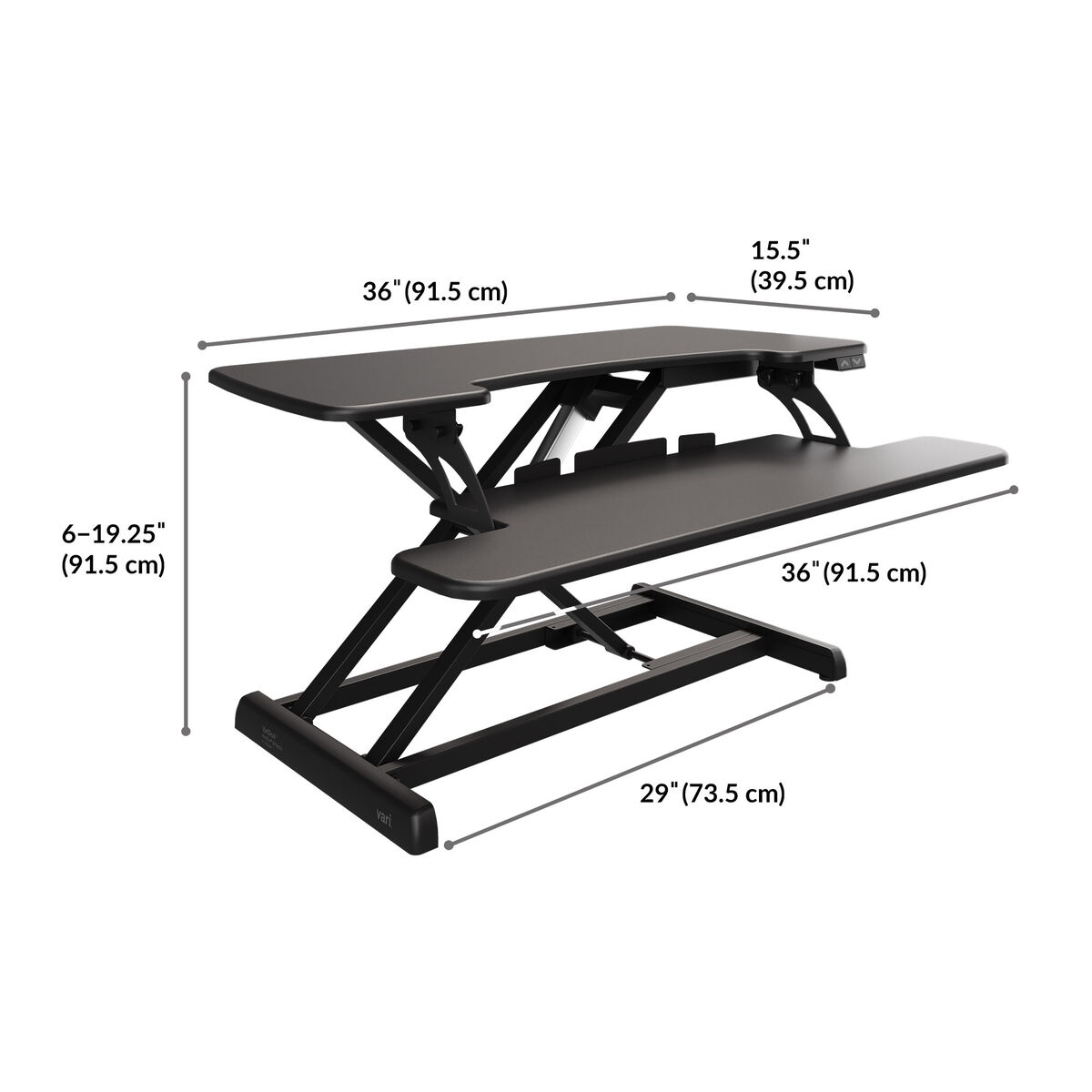 VariDesk® Pro Plus™ 36 Electric Electric SitStand Converters Vari®