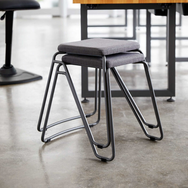 Stool in Slate stacked in office image number null