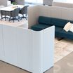 quickflex cube wall panels setup in a private, noise blocking configuration
