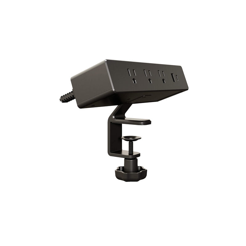 power hub installed on desk on white background image number null
