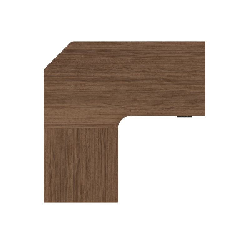 overview image of the l shape electric standing desk with a left return image number null