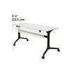 flip top training table modesty panel length is 9 and a quarter inches