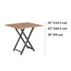 Standing Meeting Table Butcher Block adjustments range from 39 to 45 inches tall