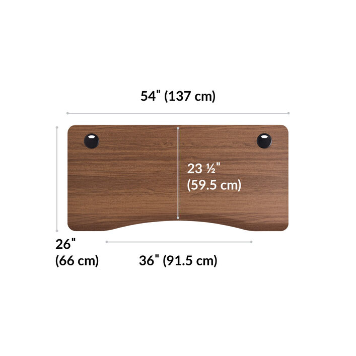 overhead view of standing desktop that is twenty six inches deep and fifty two inches wide image number 3
