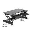 VariDesk Tall 40 Black base is 25.6 inches deep