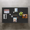 Overhead view of Standing Conference Table Black in office