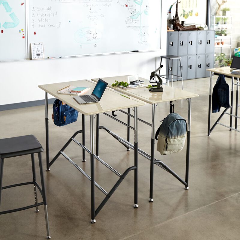 Standing School Desk For Two 5 12 Student Standing Desk Vari