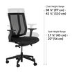 vari task chair seat height is 17 to 22 inches