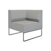 light grey corner seat shown on white background