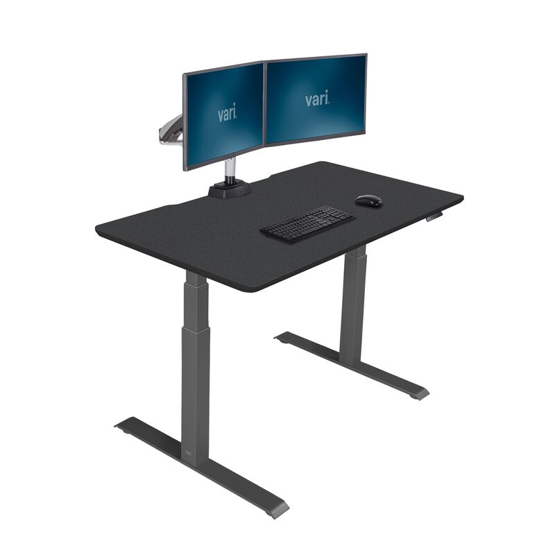 Electric Standing Desk 48x30 Black in raised position image number null