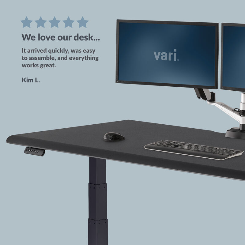 kim l. states we love our desk it arrived quickly was easy to assemble and everything works great with a five star rating image number null