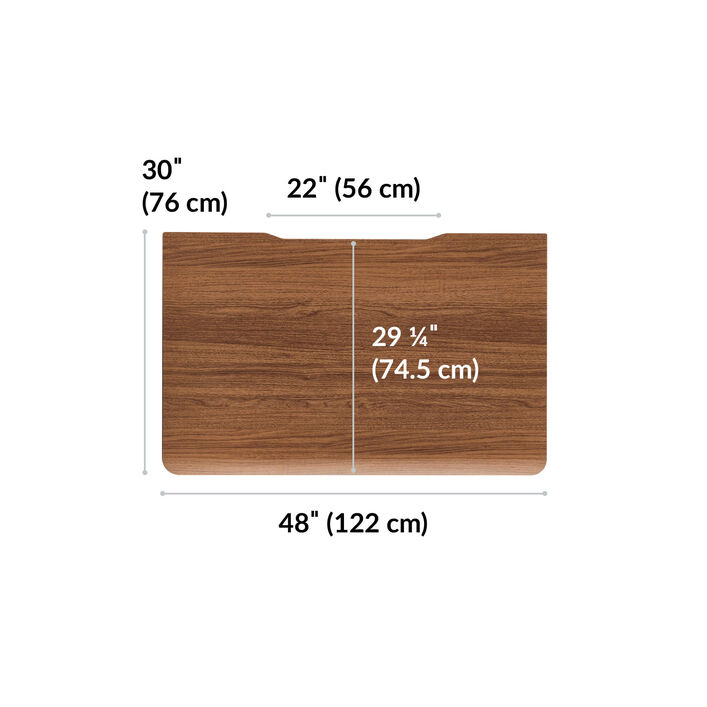 overhead view of standing desktop that is thirty inches deep and forty eight inches wide image number 3