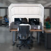 front view of varifocus canopy in use with outside distractions minimized