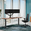 Electric Standing Desk Solid Wood 72x30