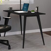 black essential desk 48 by 24 4 leg in office setting