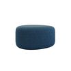 navy small ottoman on white background