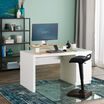 varidesk electric single monitor converter in light wood in a lowered position on desk 