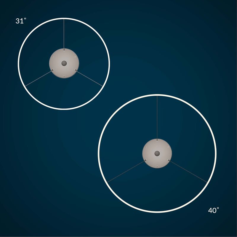 size comparison of 31 inch and and 40 inch halo lights on blue background image number null