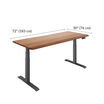 Electric Standing Desk Solid Wood 60x30