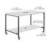 vari standing conference table is 71 1/2 inches long by 67 1/4 inches wide