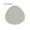 light grey large ottoman is 49 and 3 quarteer inches long