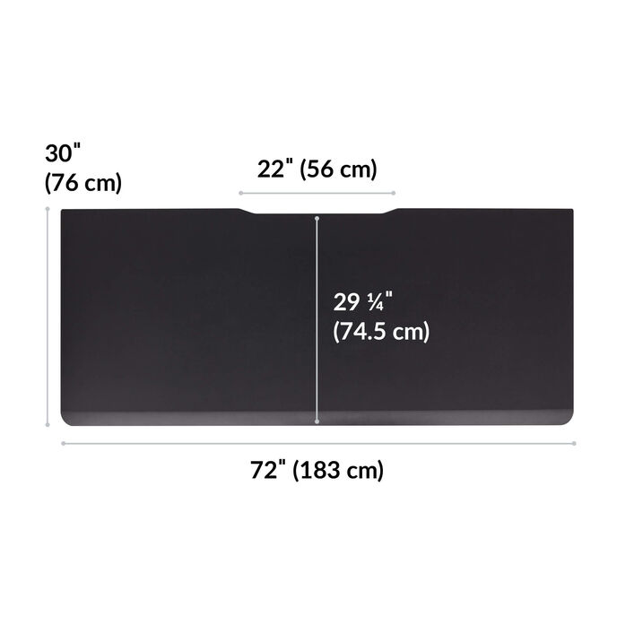 overhead view of standing desktop that is thirty inches deep and seventy two inches wide image number 3