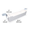 Cable Management tray is twenty-one and a half inches wide