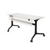 flip top training tables with flip top training table modesty panel attached on white background