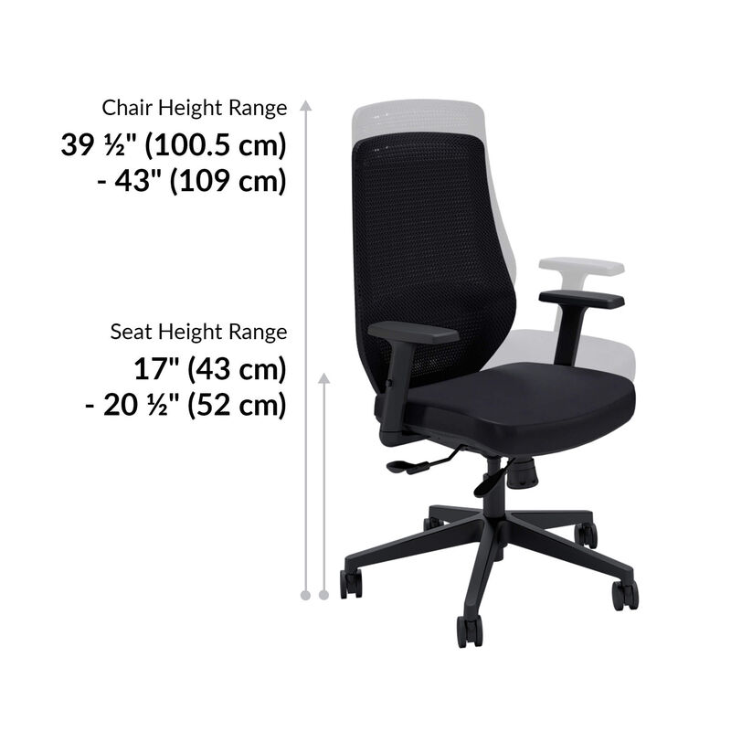 Essential Task Chair Office Chairs, Office Chair Armrest Height
