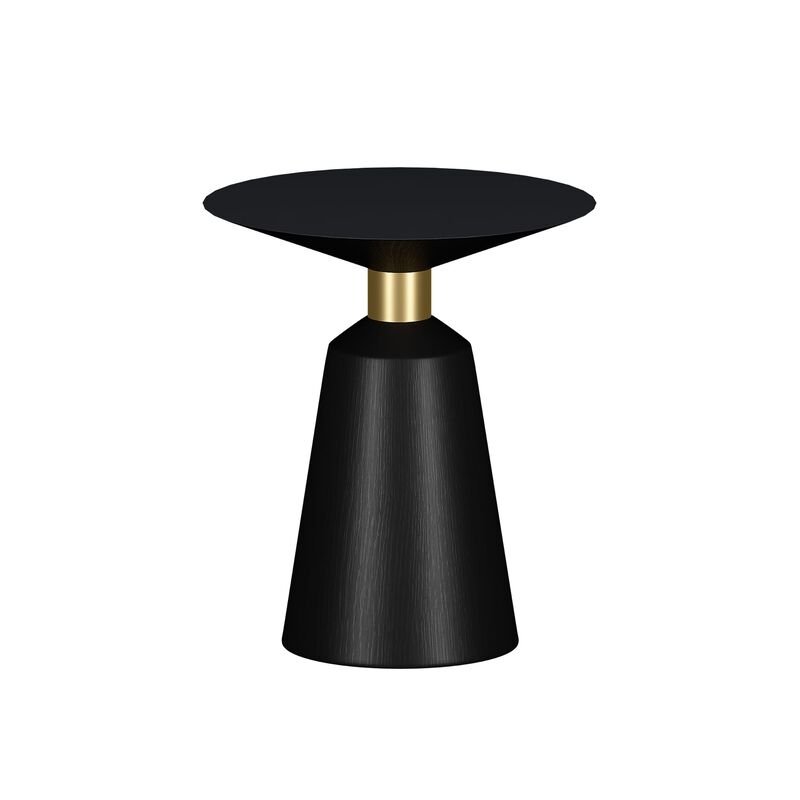 pedestal side table in black on white background image number null