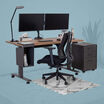 home office setup highlighting products included in the home office hero bundle