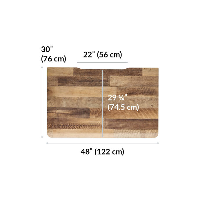 overhead view of standing desktop that is thirty inches deep and forty eight inches wide image number 3