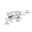 varidesk pro plus 36 white depth of desk base is 24 inches