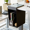 hanging desk cubby on electric standing desk