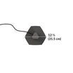 underside image of the charging station with a width measuring 12.5 inches wide