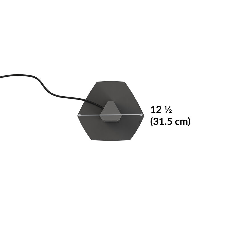 underside image of the charging station with a width measuring 12.5 inches wide image number null