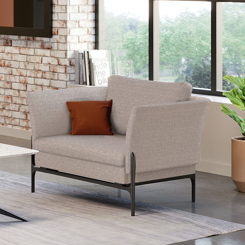 Contemporary Chair in front of window in a lobby setting in pebble finish image number null