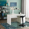 varidesk electric single monitor converter in light wood in a raised position on desk 