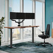 Electric Standing Desk Solid Wood 72x30