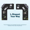 LShape 80x60 can be assembled to the left or the right side of the desk to fit your space and preference.
