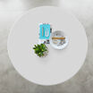Top view of the white table top
