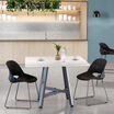 square seated table in a lounge setting