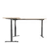 side view of the light wood finish l shape electric standing desk