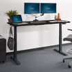 Electric standing desk 72x30 raised in office