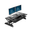 varidesk cube plus 48 in black raised on a white background