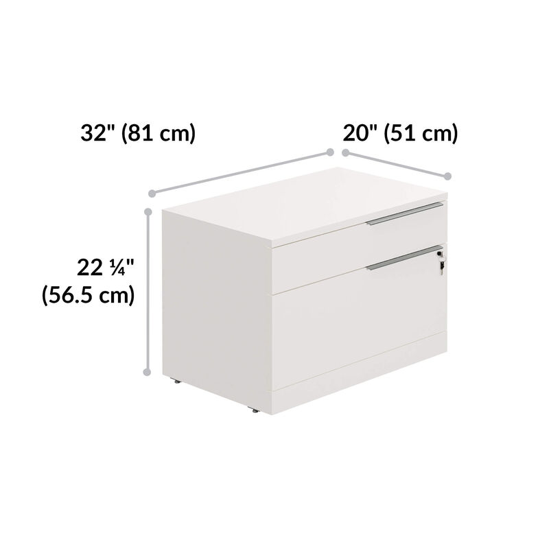 executive lateral file cabinet is 32 inches wide, 20 inches deep, and 22 and a quarter inches tall. image number null