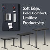 black electric standing desk offers a soft edge, enhances bold comfort, and limitless productivity