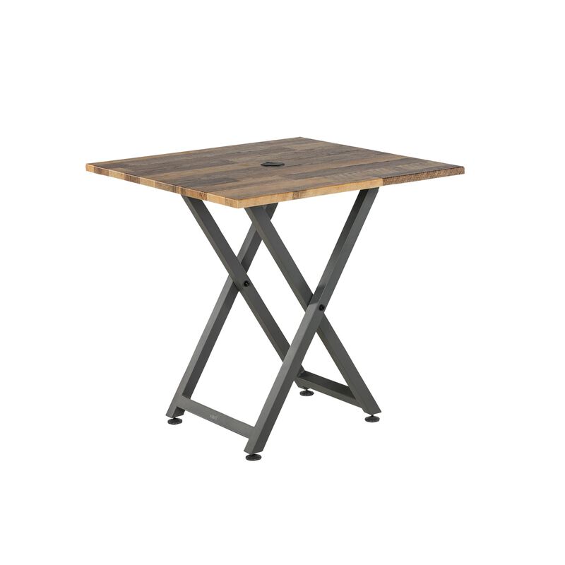 vari standing meeting table in reclaimed wood image number null