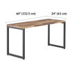 table in reclaimed wood finish with 60x24 dimensions