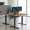 Vari felt panel 48 inch in light gray mounted on desk in office setting